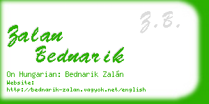 zalan bednarik business card