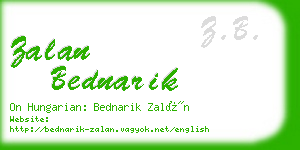 zalan bednarik business card